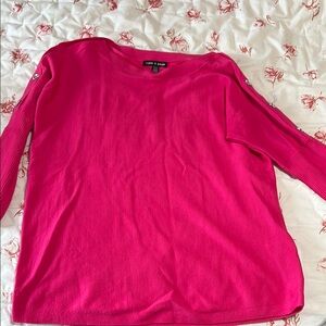 Bright Pink Long Sleeve Top